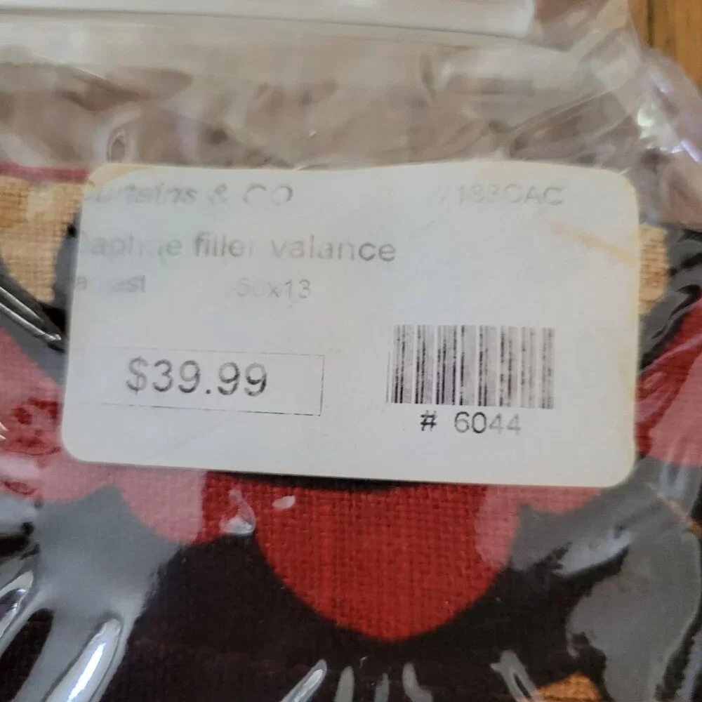 Curtains Co Daphne Filler Valance 50x13 Swag Valance 100x30 Set Harvest Floral